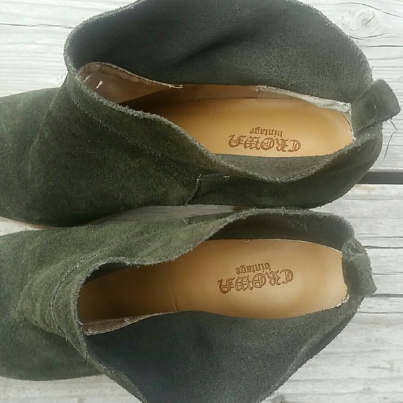 Crown Vintage Darcie Booties Sz 6.5 Green - Picture 7 of 7
